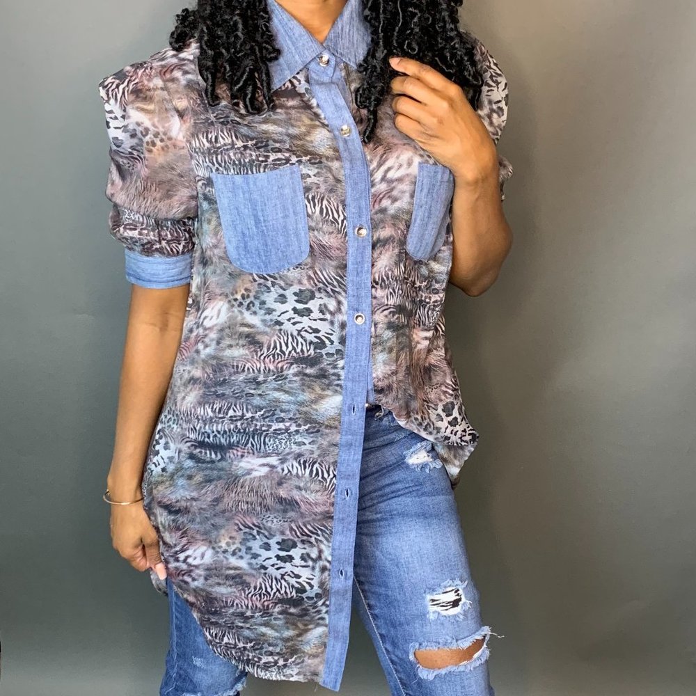 Safari Denim Blouse
